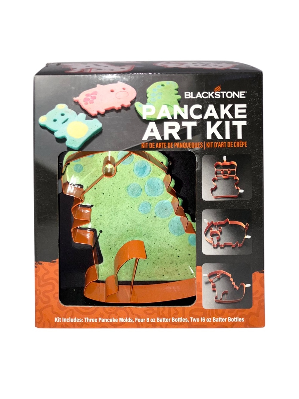 Blackstone Silicone Pancake Art Kit Box Set Dino Bear Pig Kids Activity 1 pk